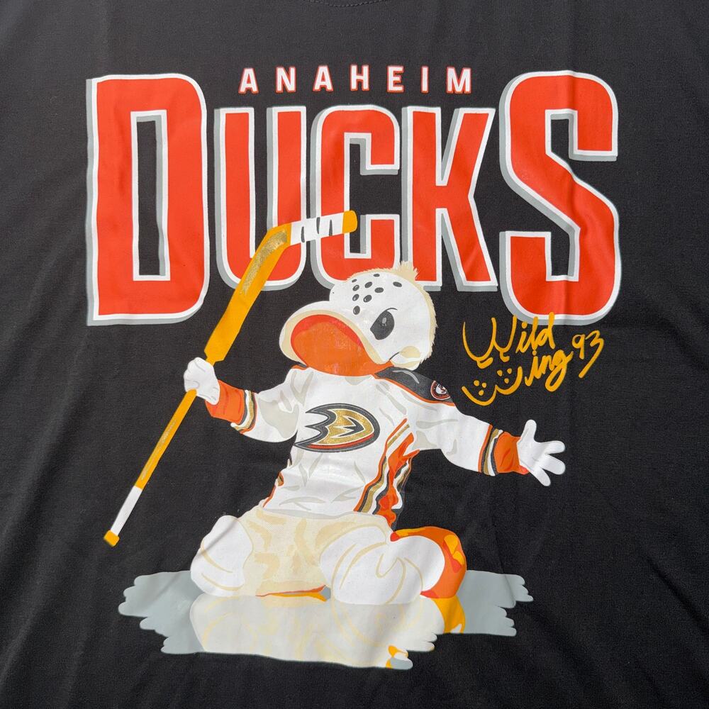 Anaheim Ducks Wild Wing Honda Promo T Shirt Mens XL Black NHL Hockey Graphic Tee